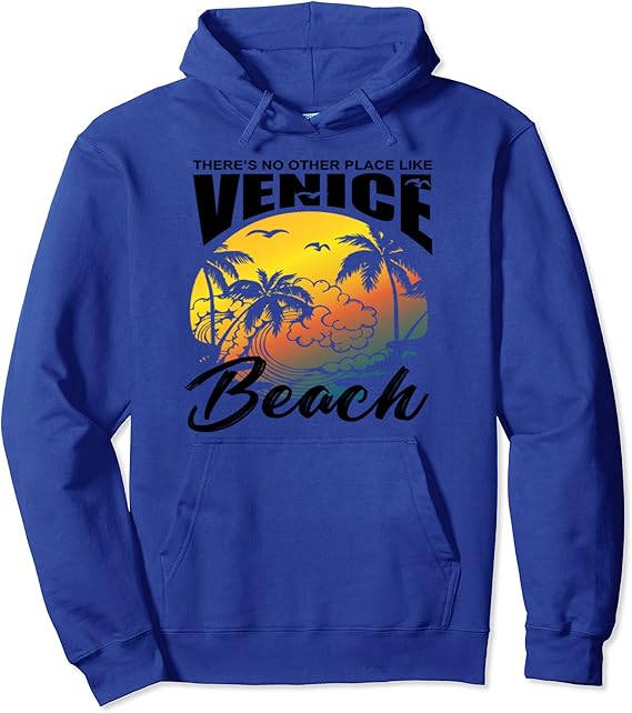 Venice Beach California Retro Beautiful Sunset Palm Trees Pullover Hoodie Amazon.de Bekleidung